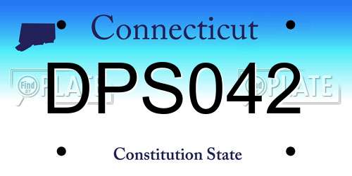 DPS042 Connecticut License Plate