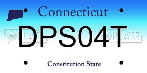 DPS04T Connecticut License Plate