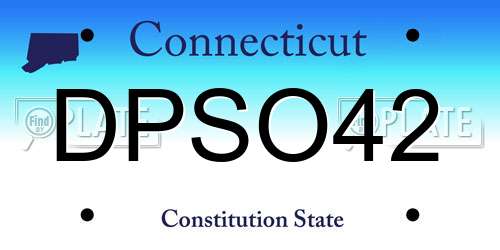 DPSO42 Connecticut License Plate