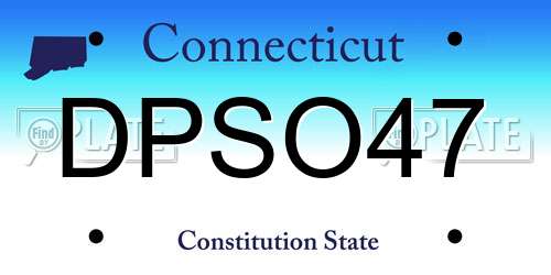 DPSO47 Connecticut License Plate
