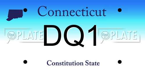 DQ1 Connecticut License Plate