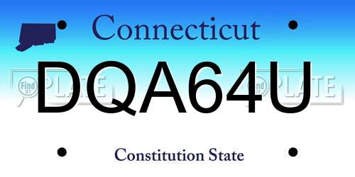 DQA64U Connecticut License Plate