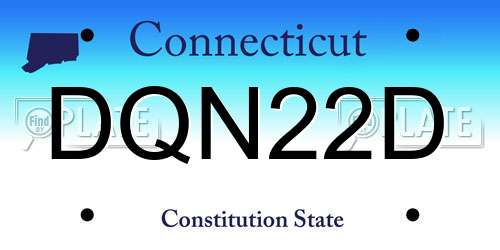 DQN22D Connecticut License Plate
