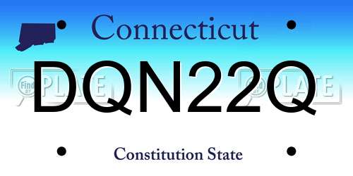 DQN22Q Connecticut License Plate
