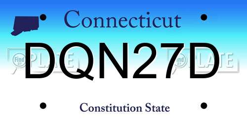 DQN27D Connecticut License Plate