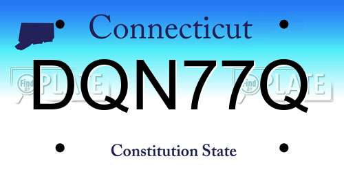 DQN77Q Connecticut License Plate