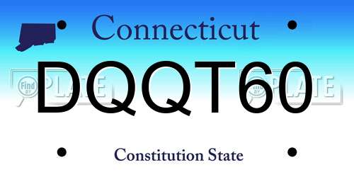 DQQT60 Connecticut License Plate
