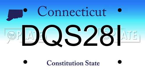 DQS28I Connecticut License Plate