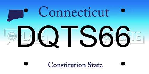 DQTS66 Connecticut License Plate