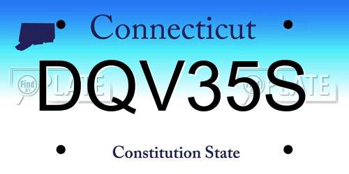 DQV35S Connecticut License Plate