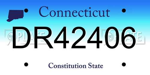 DR42406 Connecticut License Plate
