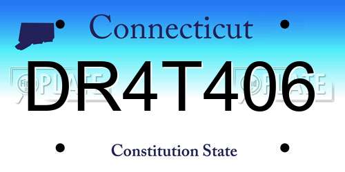 DR4T406 Connecticut License Plate