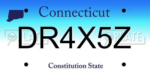 DR4X5Z Connecticut License Plate
