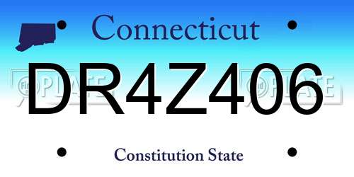 DR4Z406 Connecticut License Plate