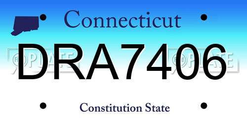 DRA7406 Connecticut License Plate