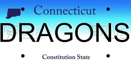 DRAGONS Connecticut License Plate