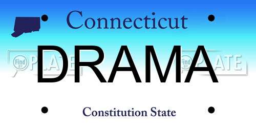 DRAMA Connecticut License Plate