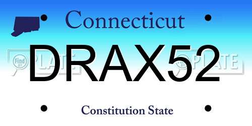 DRAX52 Connecticut License Plate