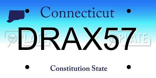 DRAX57 Connecticut License Plate