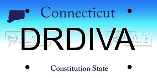 DRDIVA Connecticut License Plate