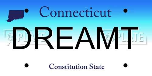 DREAMT Connecticut License Plate
