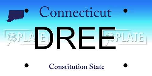 DREE Connecticut License Plate