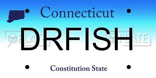 DRFISH Connecticut License Plate