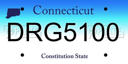 DRG5100 Connecticut License Plate