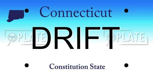 DRIFT Connecticut License Plate