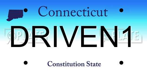 DRIVEN1 Connecticut License Plate
