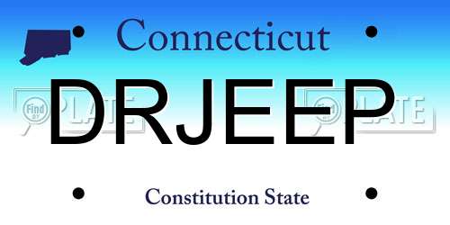 DRJEEP Connecticut License Plate
