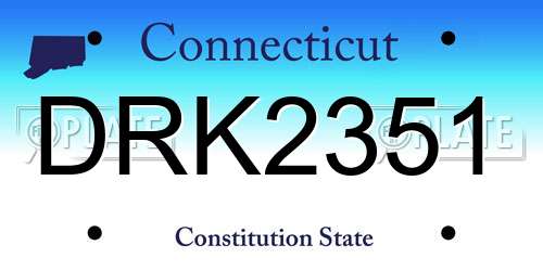 DRK2351 Connecticut License Plate