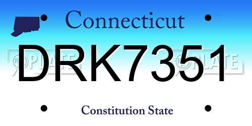 DRK7351 Connecticut License Plate
