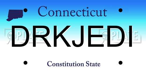 DRKJEDI Connecticut License Plate
