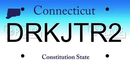 DRKJTR2 Connecticut License Plate