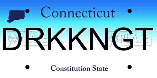 DRKKNGT Connecticut License Plate