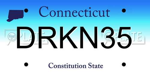 DRKN35 Connecticut License Plate
