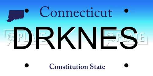 DRKNES Connecticut License Plate