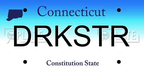 DRKSTR Connecticut License Plate