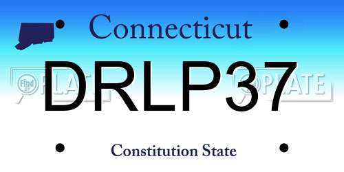 DRLP37 Connecticut License Plate