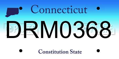 DRM0368 Connecticut License Plate