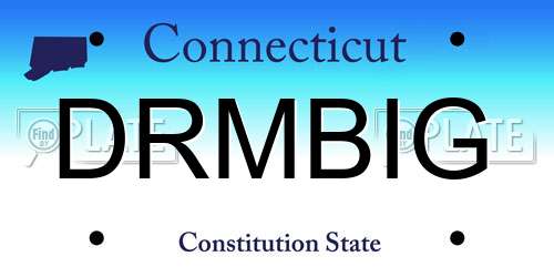 DRMBIG Connecticut License Plate