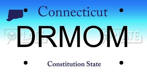 DRMOM Connecticut License Plate