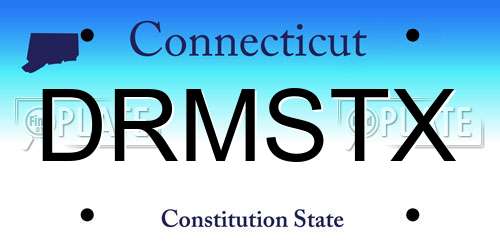 DRMSTX Connecticut License Plate