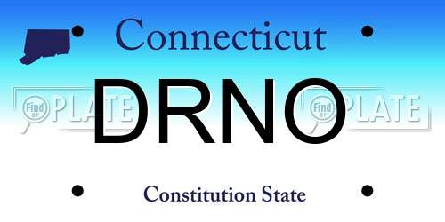 DRNO Connecticut License Plate
