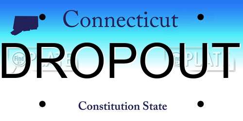 DROPOUT Connecticut License Plate