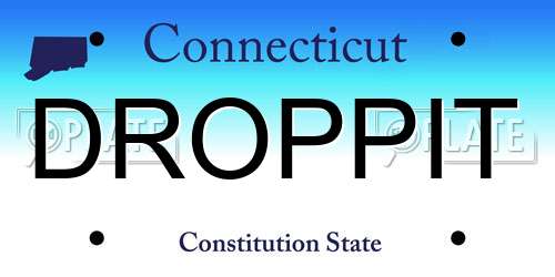 DROPPIT Connecticut License Plate