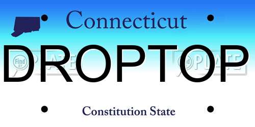DROPTOP Connecticut License Plate