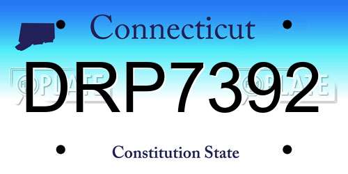 DRP7392 Connecticut License Plate