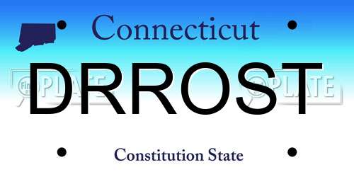 DRROST Connecticut License Plate